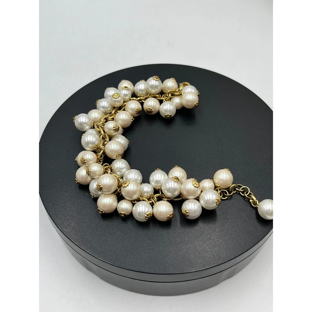 Kate Spade New York White Light Pink Faux Pearl Baubles Cha Cha Bracelet 
8" - Picture 4 of 8